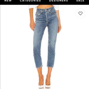 Agolde Riley High Rise Straight Crops